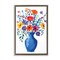 Stupell Industries Colorful Bouquet Blue Red Floating Frame, design by LSR Design Studio